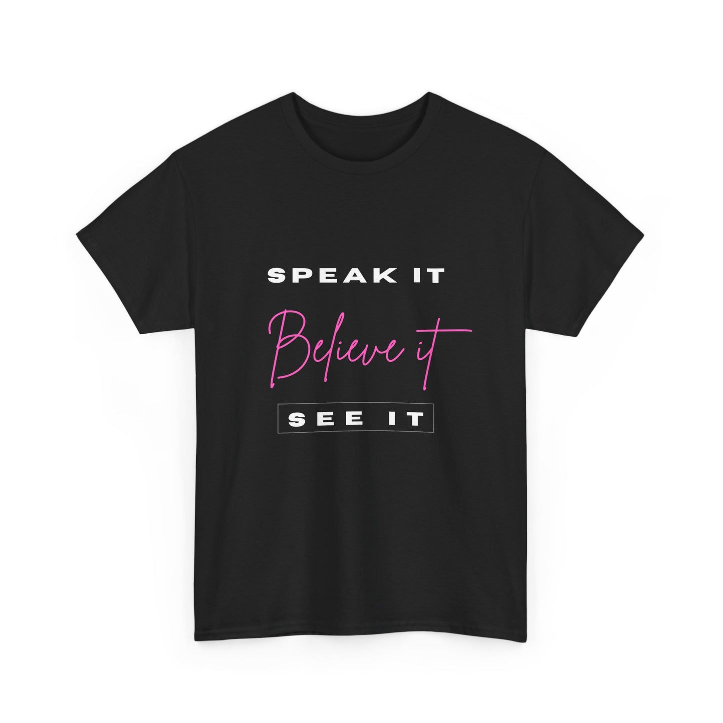 Black BELIEVE IT T-shirt