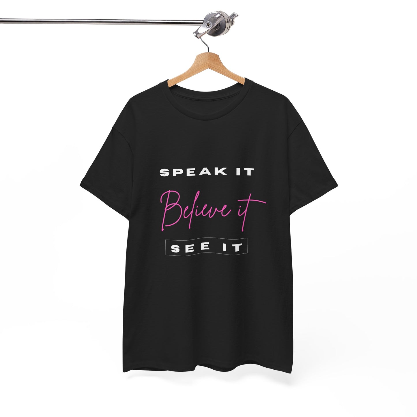 Black BELIEVE IT T-shirt